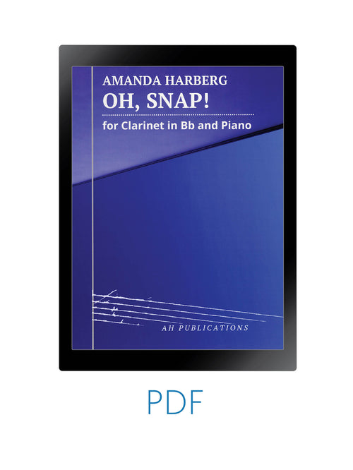 Amanda Harberg Oh, Snap! clarinet & piano PDF