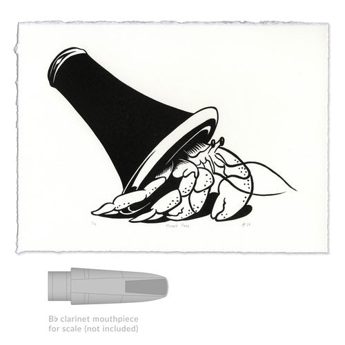 LINOCUT_Hermit Home Linocut Print