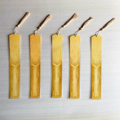 Handmade Clarinet Bookmark Gold Reed