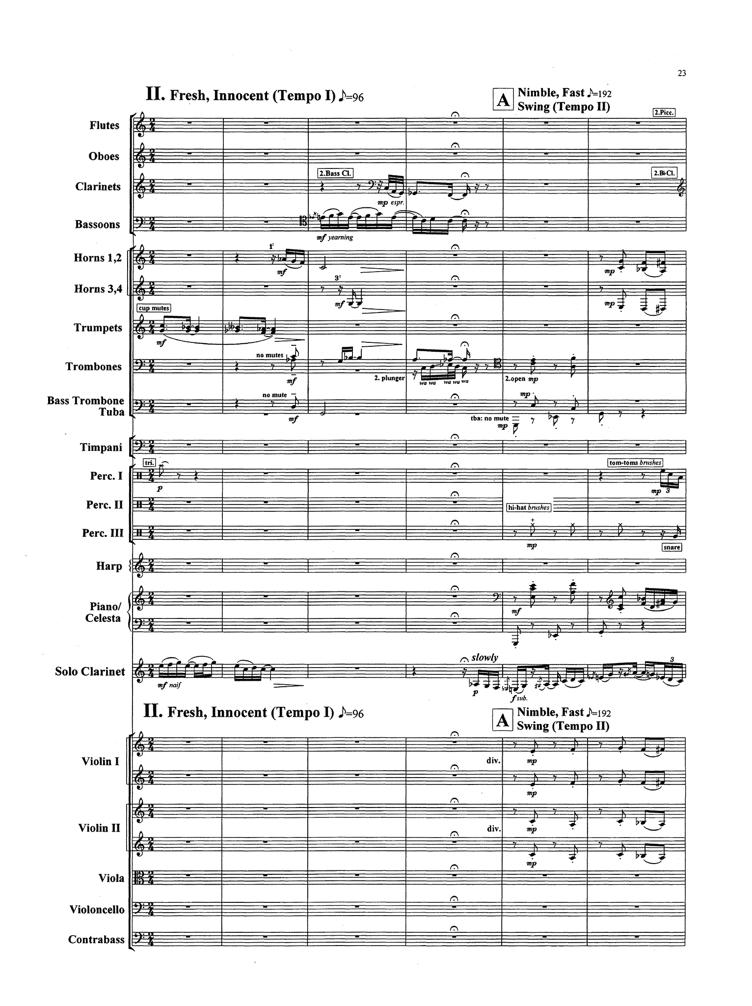 Pann, Carter_Rags to Richard (score) Pann Rags to Richard clarinet concerto score - Movement 2