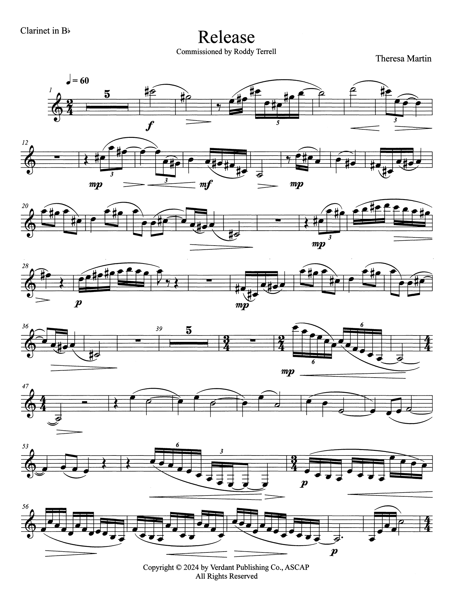 Martin, Theresa_Release Martin Release clarinet part