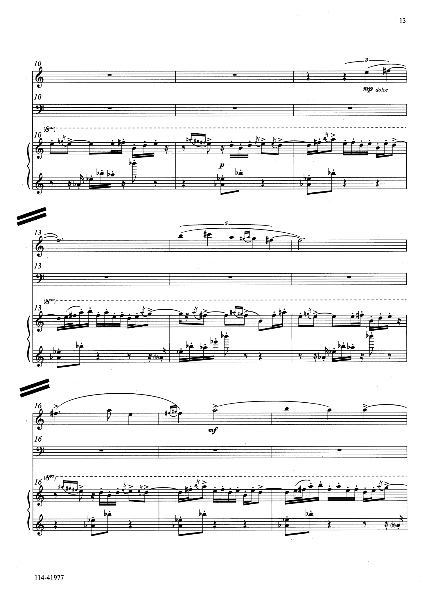 Chen, Yi_Tibetan Tunes Chen Yi Tibetan Tunes clarinet cello piano trio - Movement 2 (page 2)