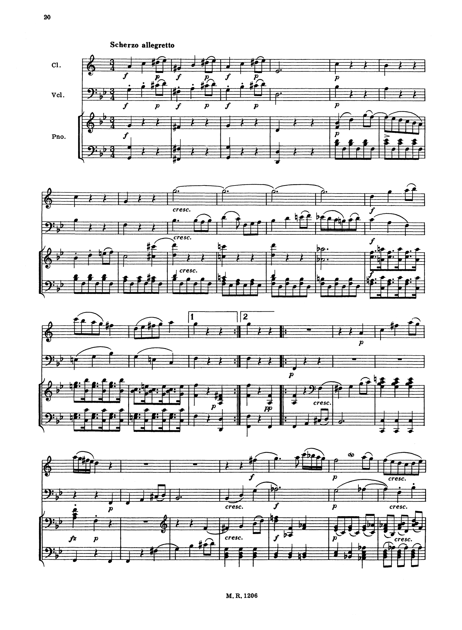 Rudolf, Archduke of Austria_Trio for Clarinet, Cello & Piano Rudolf Trio for Clarinet, Cello & Piano - Movement 2