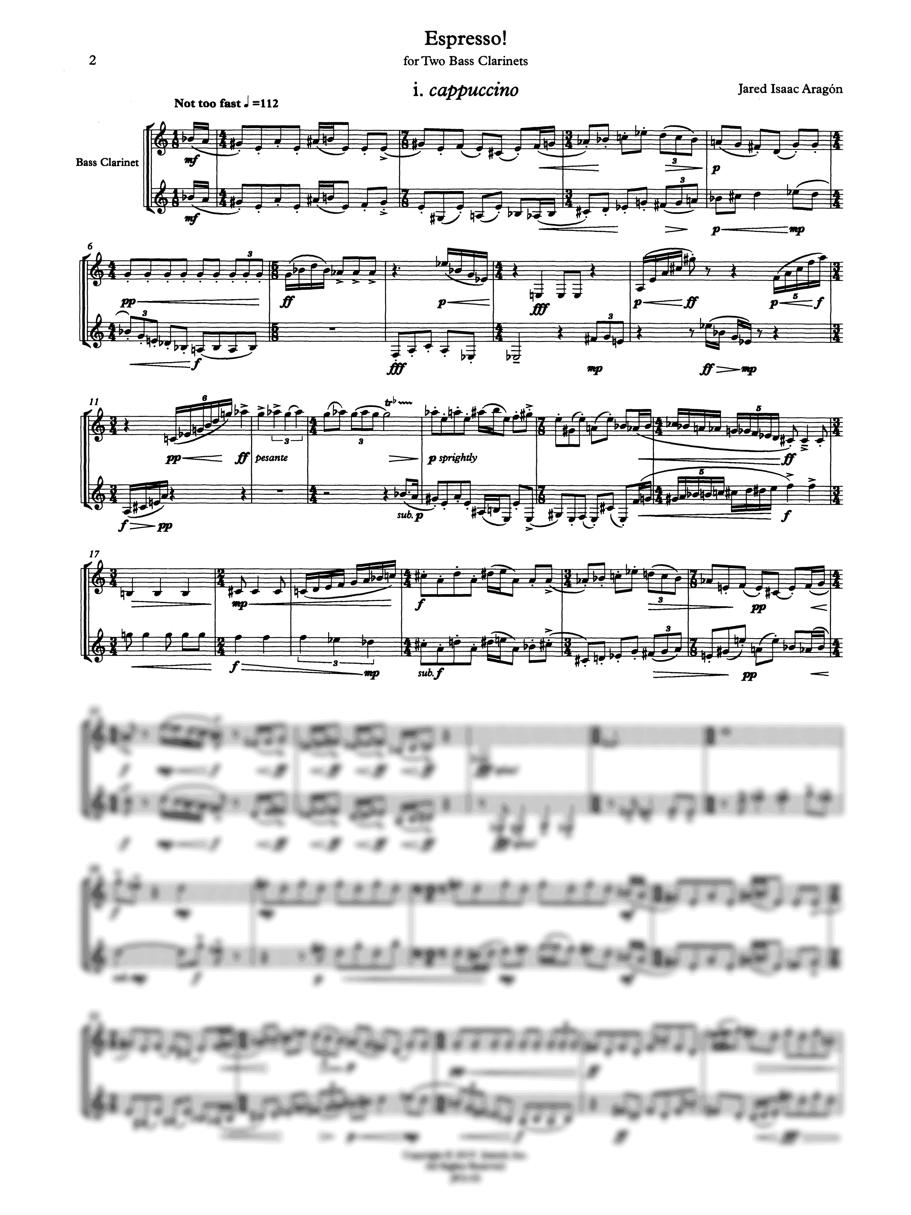 Aragón, Jared Isaac_Espresso! Jared Isaac Aragón Espresso! bass clarinet duet - Movement 1