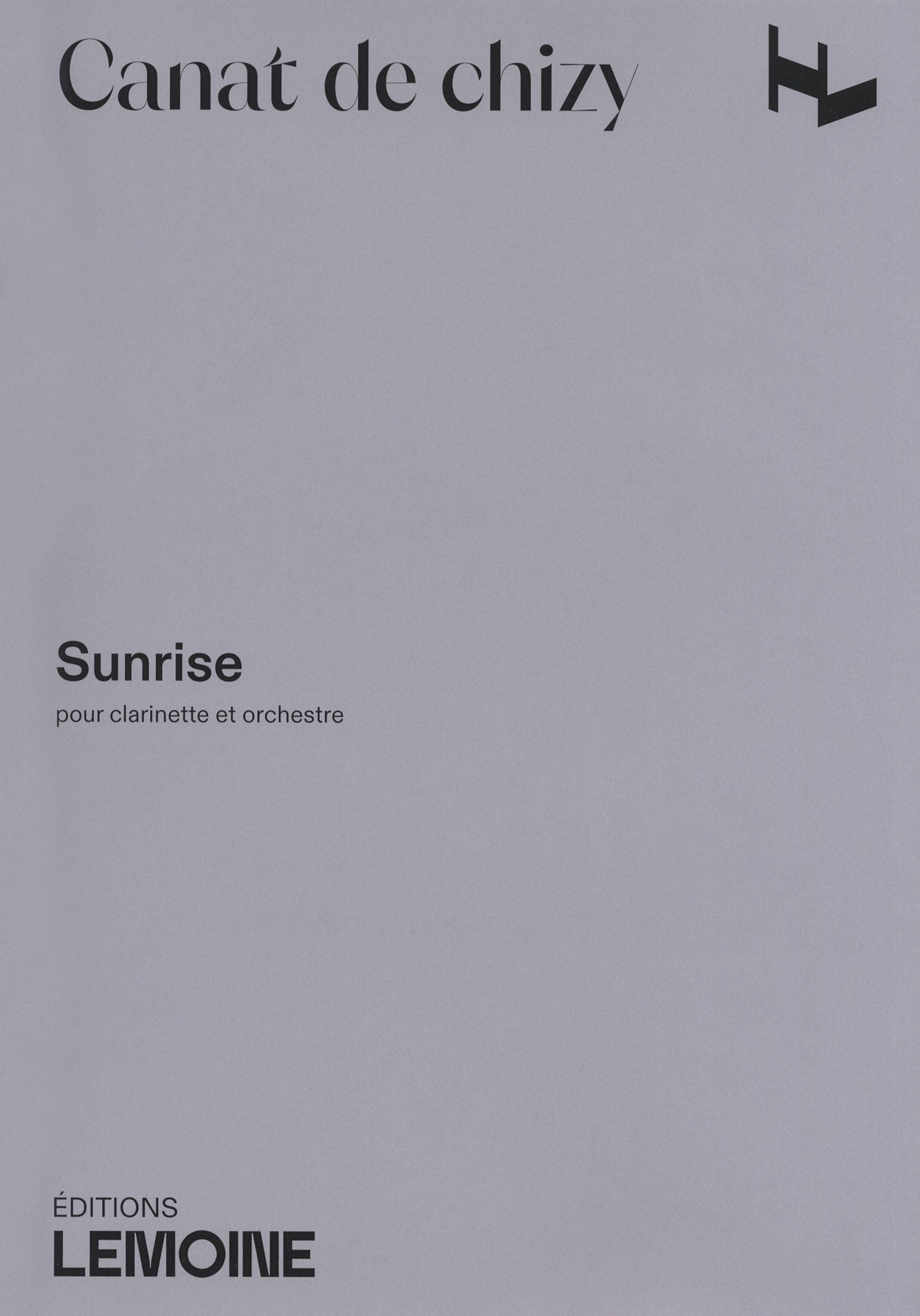 Canat de Chizy, Édith_Sunrise (score)