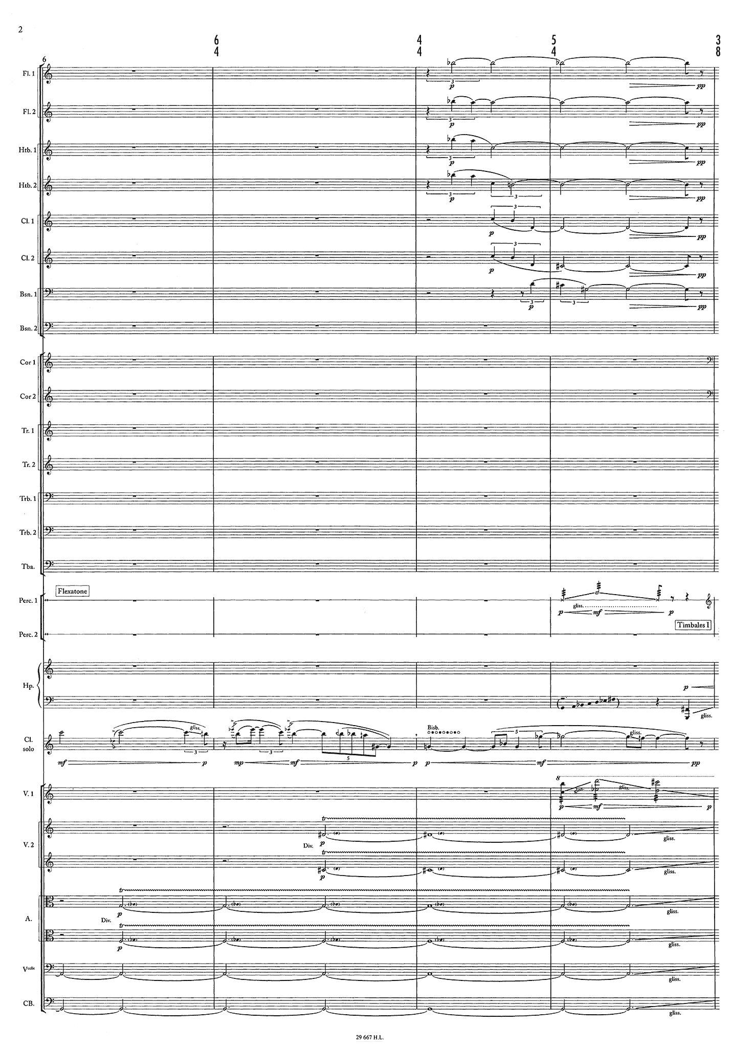 Canat de Chizy, Édith_Sunrise (score) Canat de Chizy Sunrise clarinet concerto full score page 2