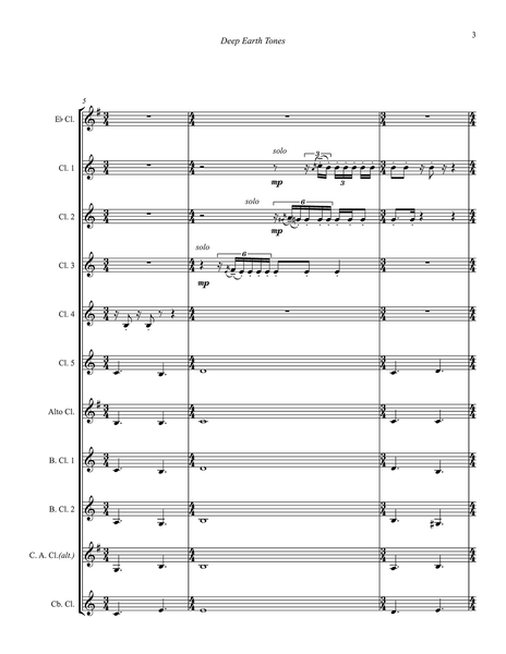 Hablewitz, Christin: Deep Earth Tones, for Clarinet Choir | CAMco