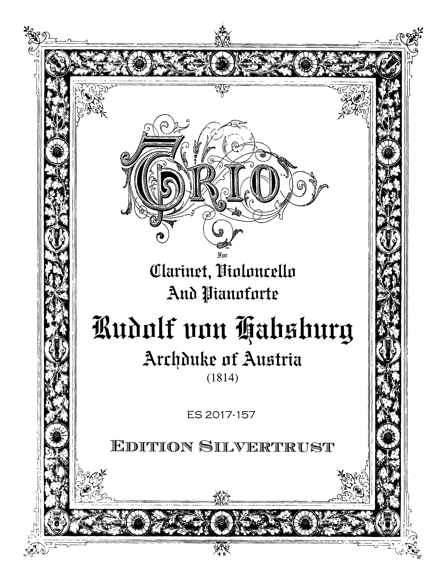 Rudolf, Archduke of Austria_Trio for Clarinet, Cello & Piano