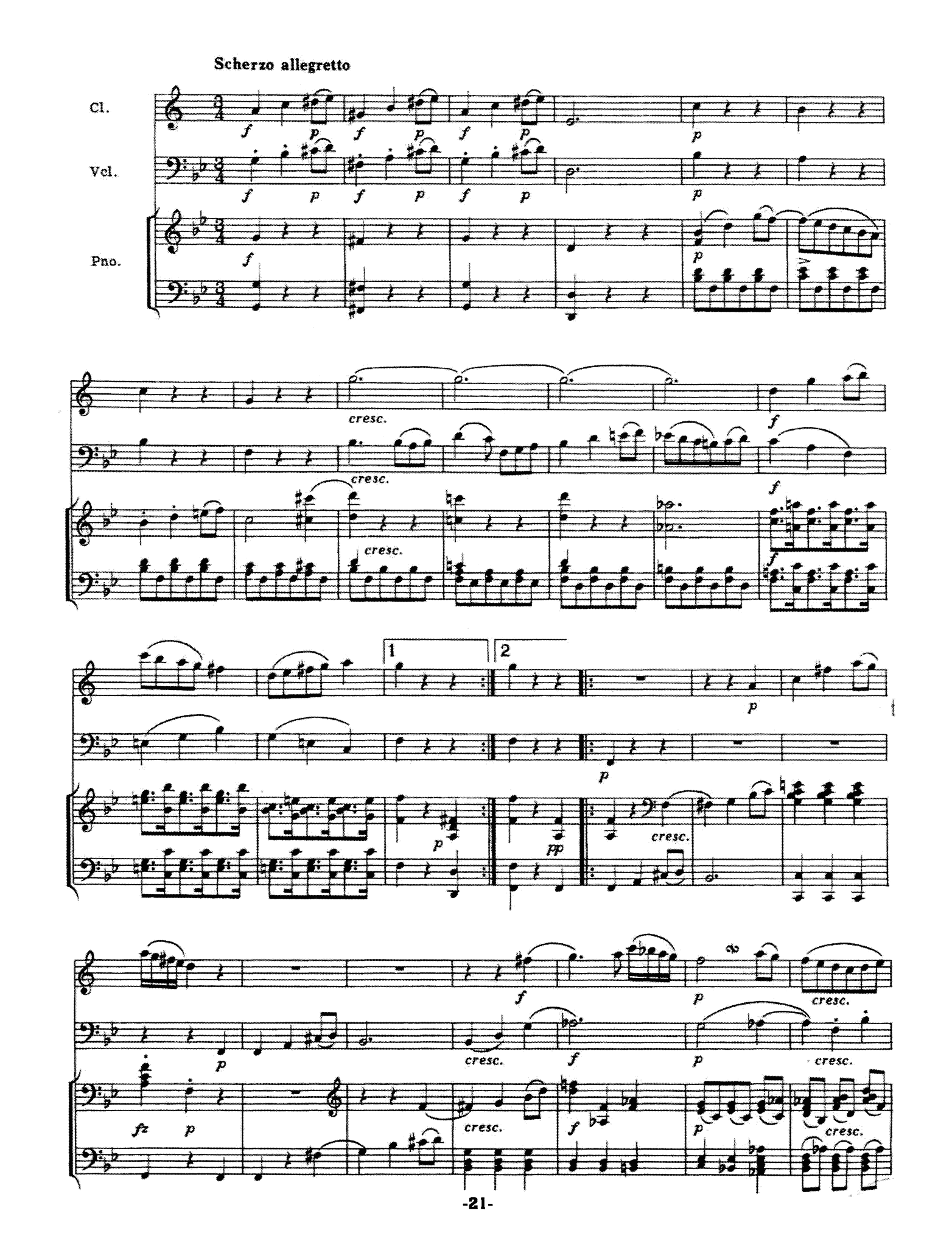 Rudolf, Archduke of Austria_Trio for Clarinet, Cello & Piano Rudolf, Archduke of Austria Trio for Clarinet, Cello & Piano - Movement 2
