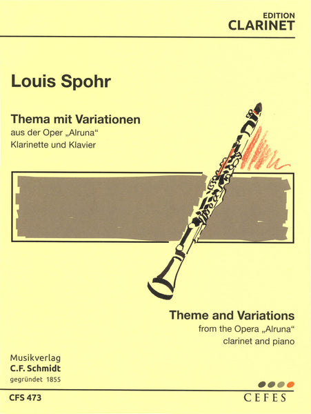 Spohr: Variations on Alruna Theme, WoO 15 for clarinet & piano