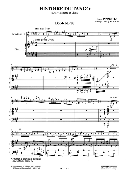 Piazzolla: Histoire du Tango, for A Clarinet & Piano | CAMco