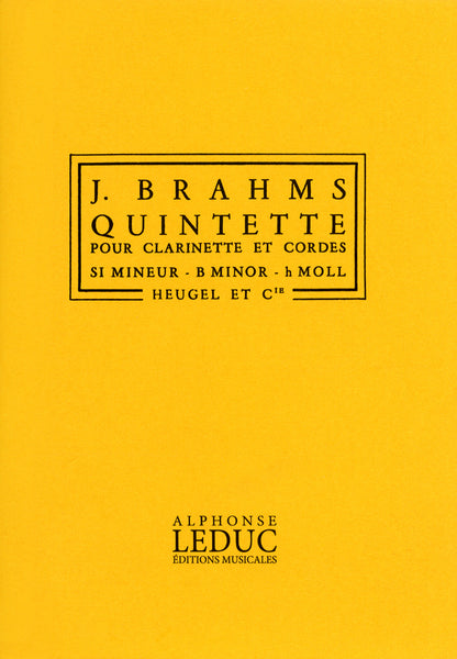 Brahms, Johannes: Clarinet Quintet, Op. 115, mini score | Heugel