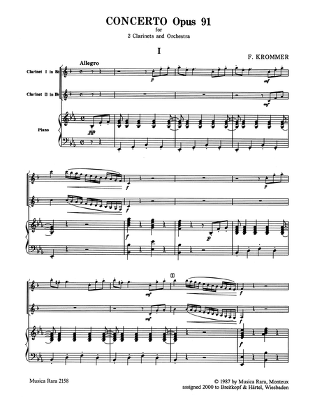 クロマー 2本のクラリネットのための協奏曲 Op.91 スコア＋パート譜 img194_61fe8f9c-6270-490b-b24f