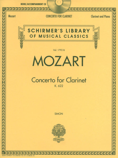 Mozart Clarinet Concerto K 622 w/ piano audio accompaniment