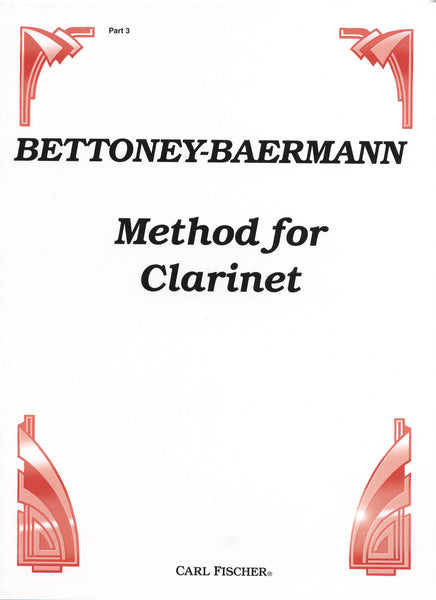 Baermann: Clarinet Method, Op. 63, Div. III | Carl Fischer – CAMco