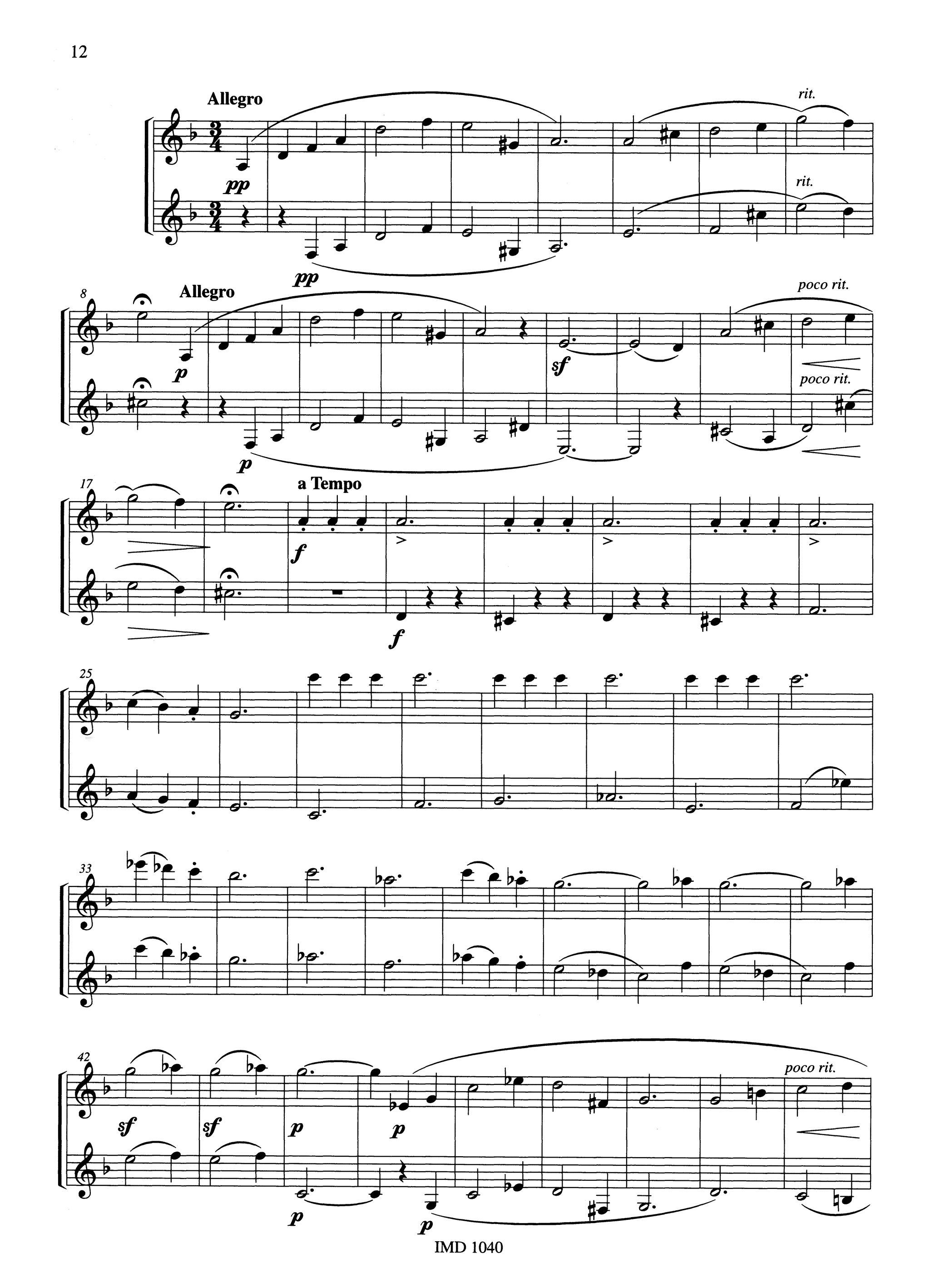 Beethoven, Ludwig van_Allegro, Scherzo, & Finale, from Symphony No. 5 in C Minor, Op. 67 Symphony No. 5, Op. 67 for clarinet duet - Movement 3
