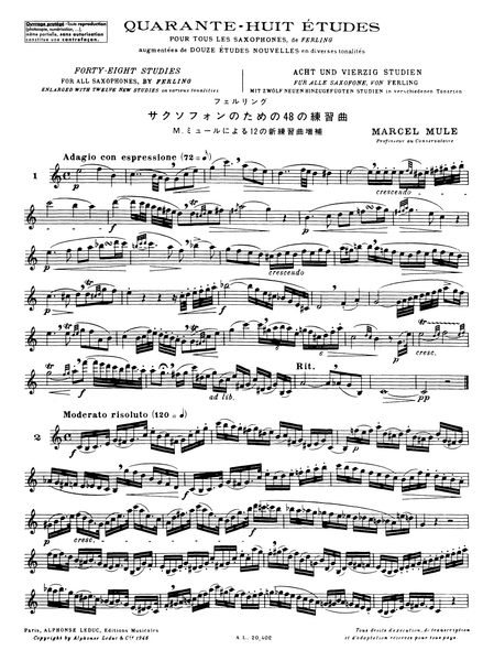 48 Studi Per Sassofono Alto - EB Op 31 - Libro Di Esercizi Per Musicisti - Foto 10