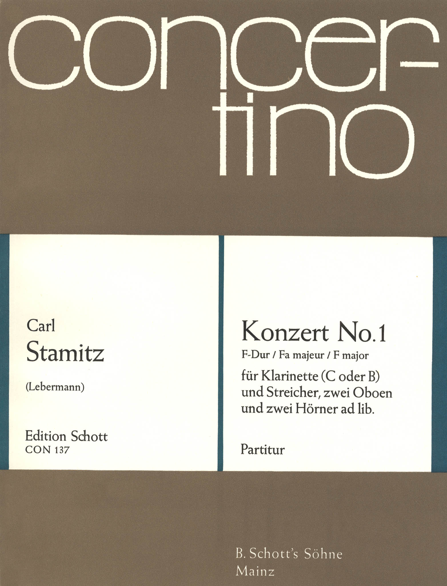 Stamitz, Carl_Clarinet Concerto No. 1 (Kaiser) in F Major (score)