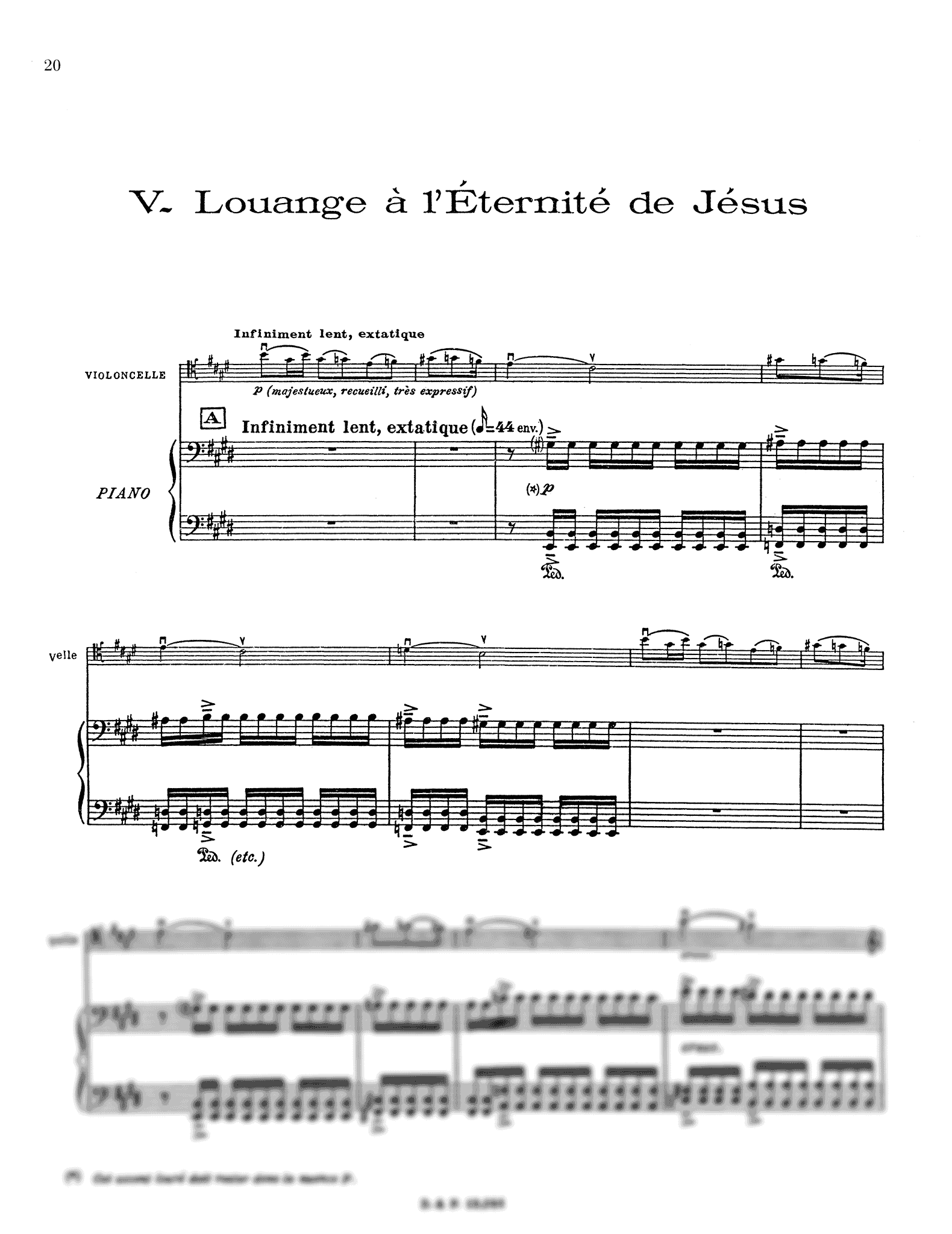 Messiaen, Olivier_Quatuor pour la fin du temps (score & parts) Messiaen Quatuor pour la fin du temps - Movement 5