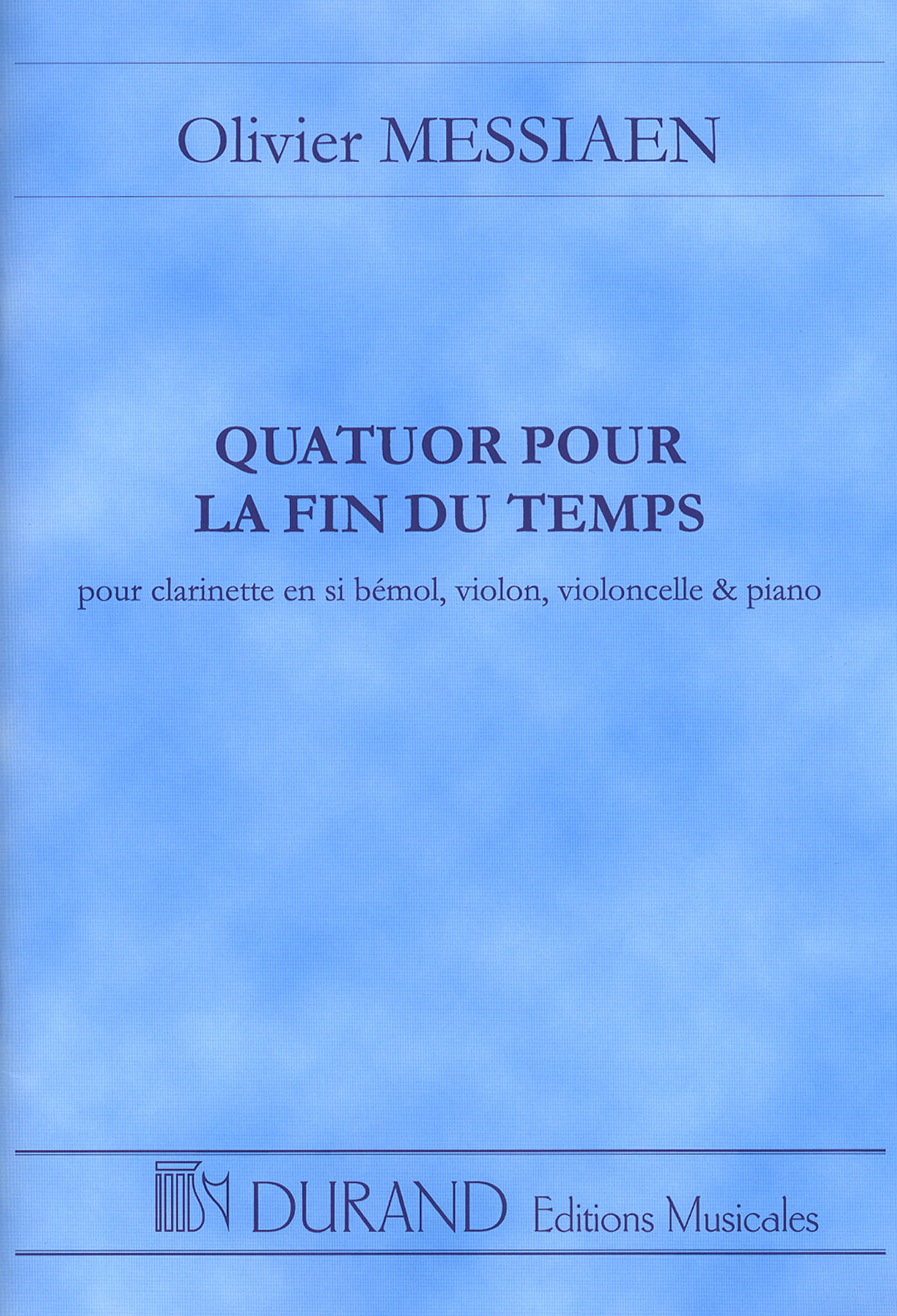 Messiaen, Olivier_Quatuor pour la fin du temps (mini score)