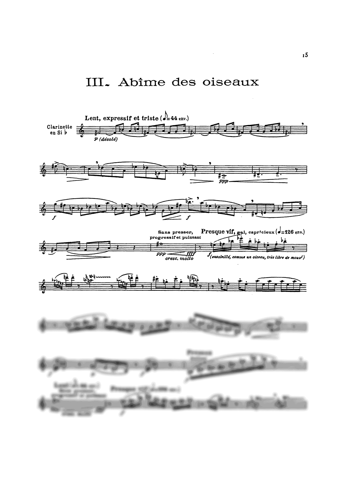Messiaen, Olivier_Quatuor pour la fin du temps (mini score) Messiaen Quatuor pour la fin du temps mini score - Movement 3