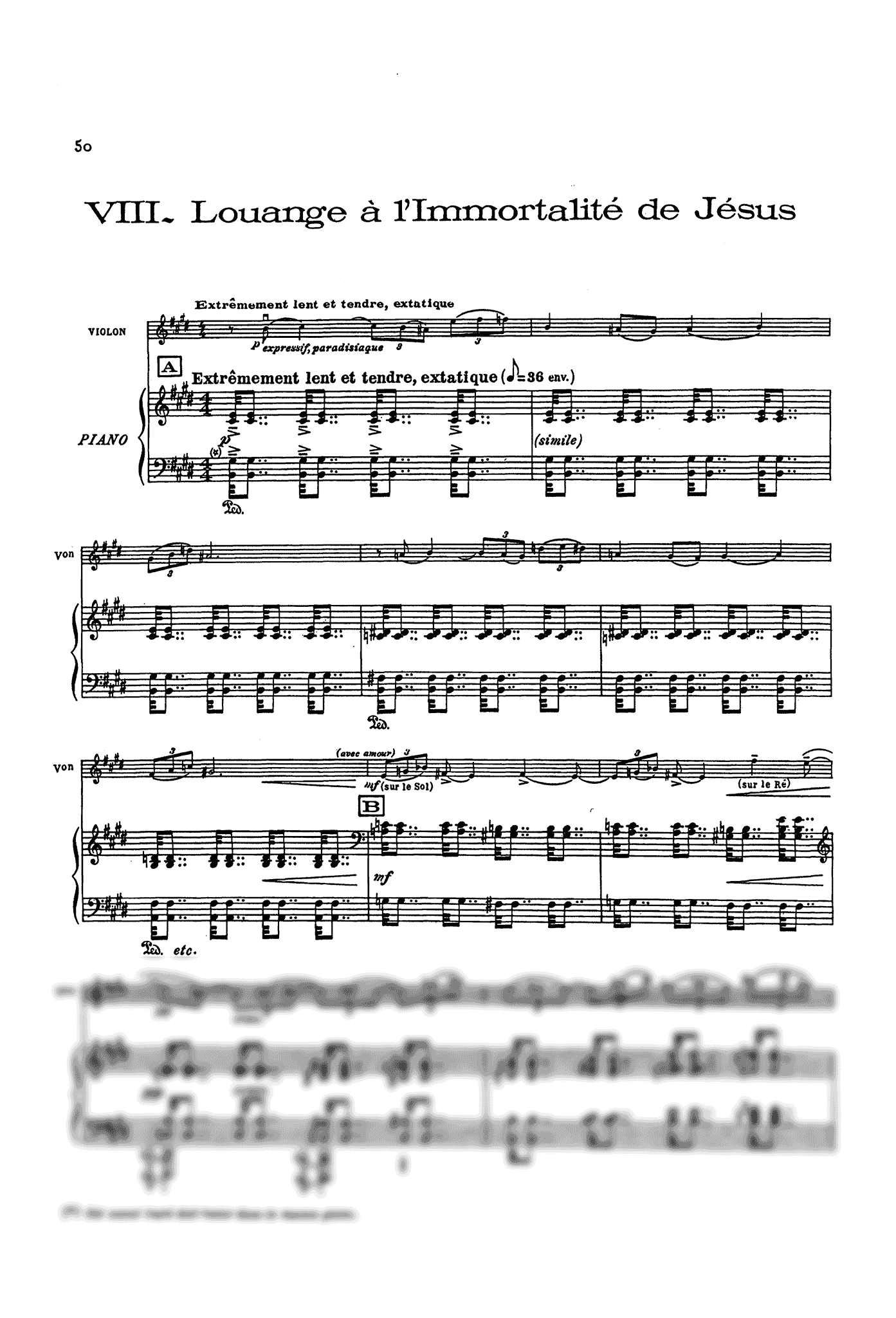 Messiaen, Olivier_Quatuor pour la fin du temps (mini score) Messiaen Quatuor pour la fin du temps mini score - Movement 8