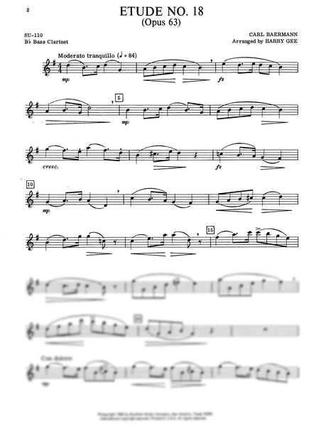 Baermann: Clarinet Method, Op. 63: No. 18, for bass clarinet