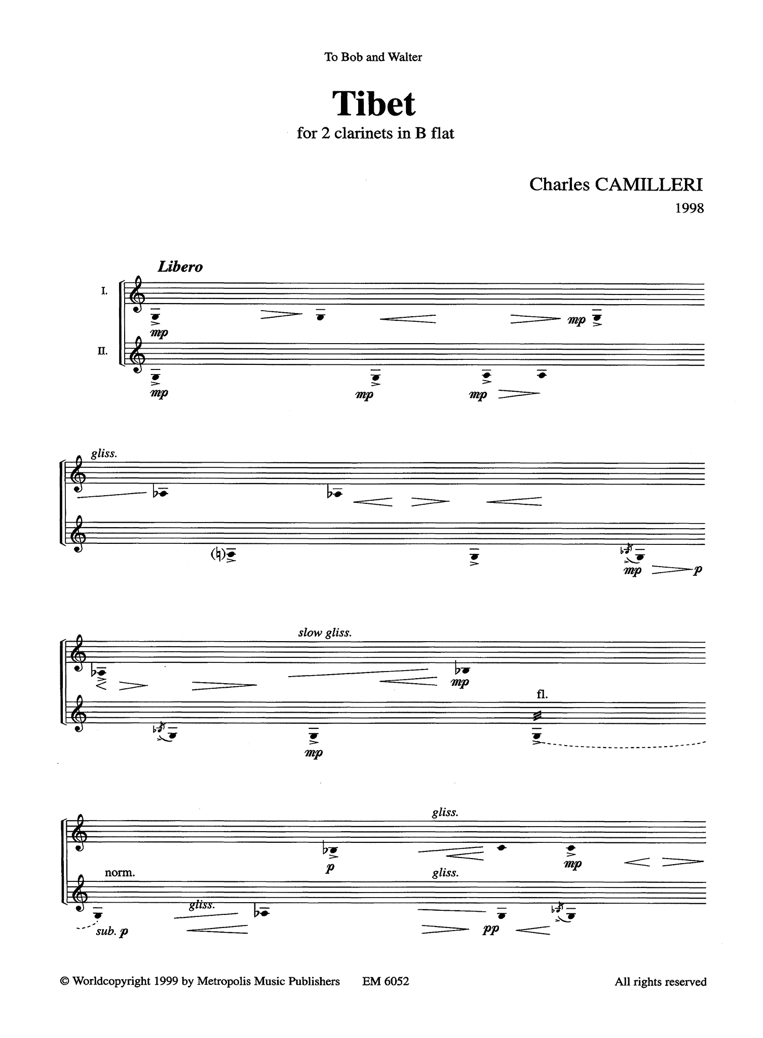 Camilleri, Charles_Tibet Camilleri Tibet clarinet duet page 1