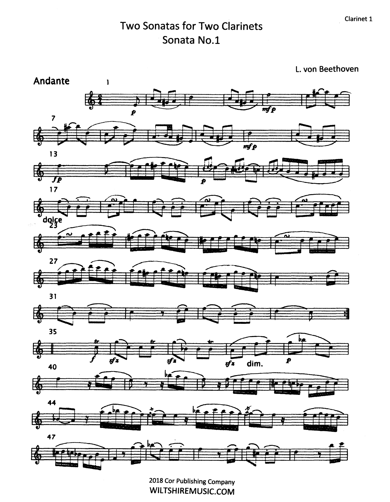 Beethoven, Ludwig van_Two Sonatas, Op. 49 Nos. 19 & 20 ‘Leichte Sonaten’ Beethoven Sonata Op. 49 No. 19 - Movement 1