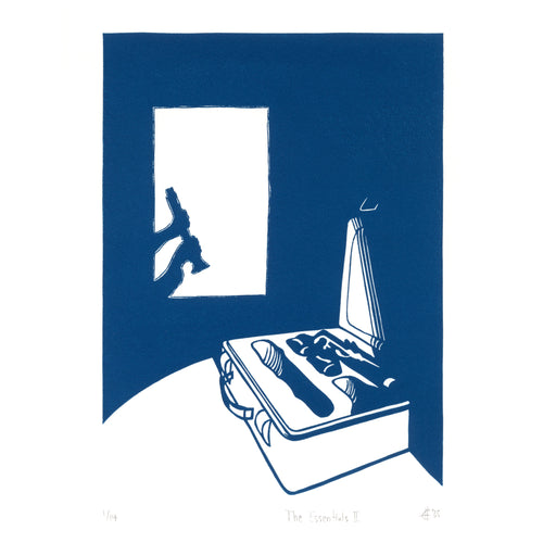 The Essentials II Clarinet Linocut Art Print