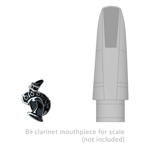 CAMco Clariknot enamel pin size comparison