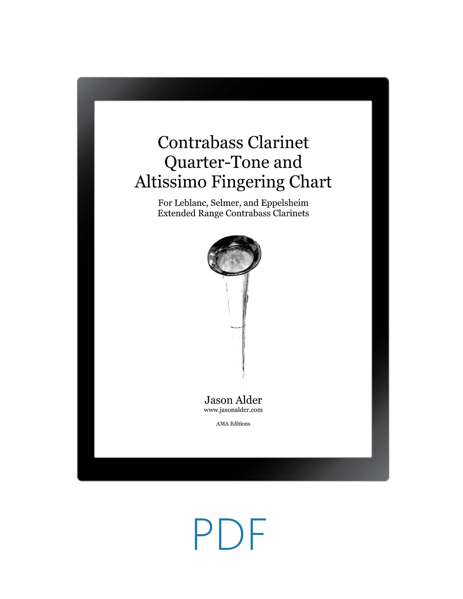 clarinet altissimo range Alder, Jason_Contrabass Clarinet Quarter-Tone & Altissimo Fingering Chart