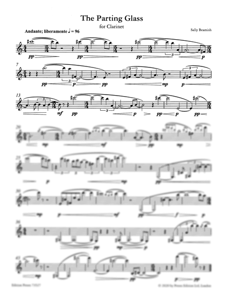 Beamish, Sally: The Parting Glass, for Unaccompanied Clarinet | CAMco ...