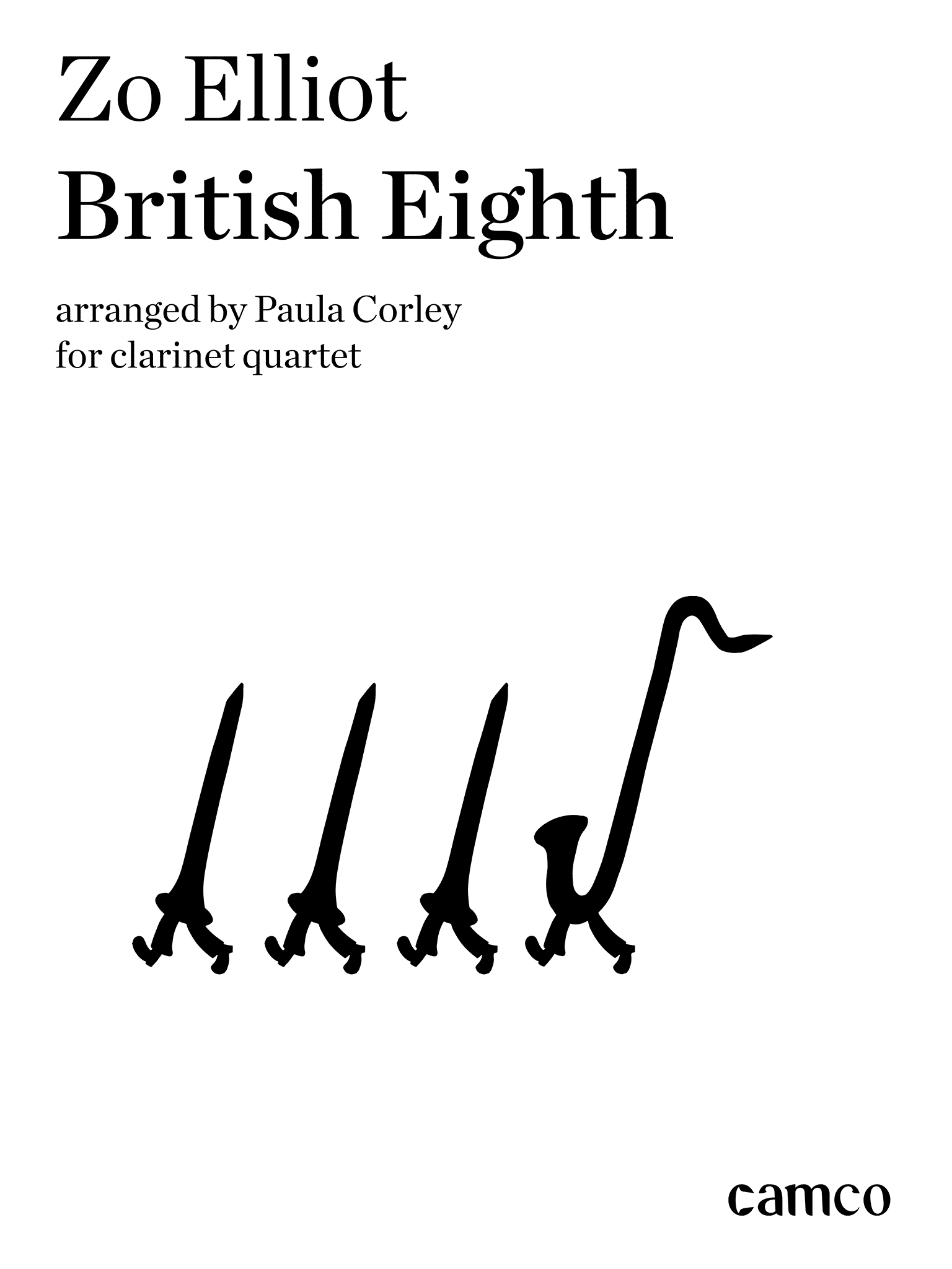 Zo Elliot British Eighth clarinet quartet arrangement cover