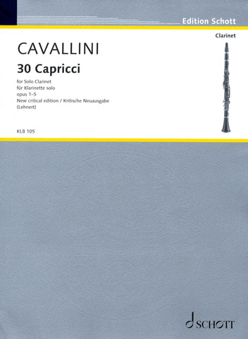 Cavallini, Ernesto: 30 Caprices for Clarinet, ed. Lehnert | Schott