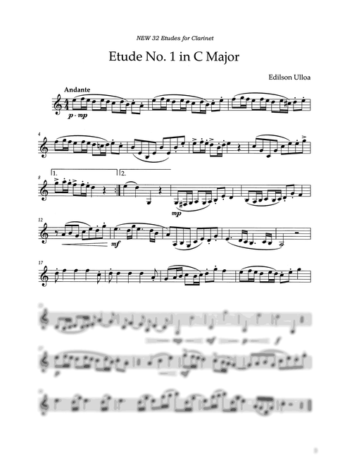 Various_New 32 Études for Clarinet