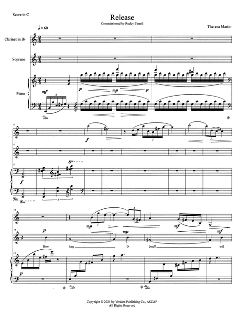 Martin Release clarinet soprano piano trio score page 1