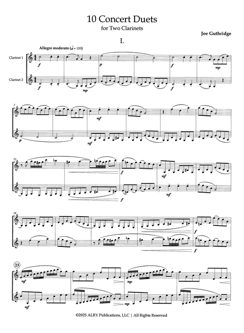 Guthridge 10 Concert Clarinet Duets no. 1