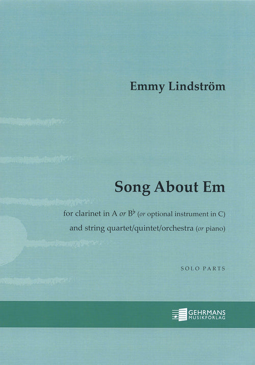 Lindström Song About Em clarinet part cover