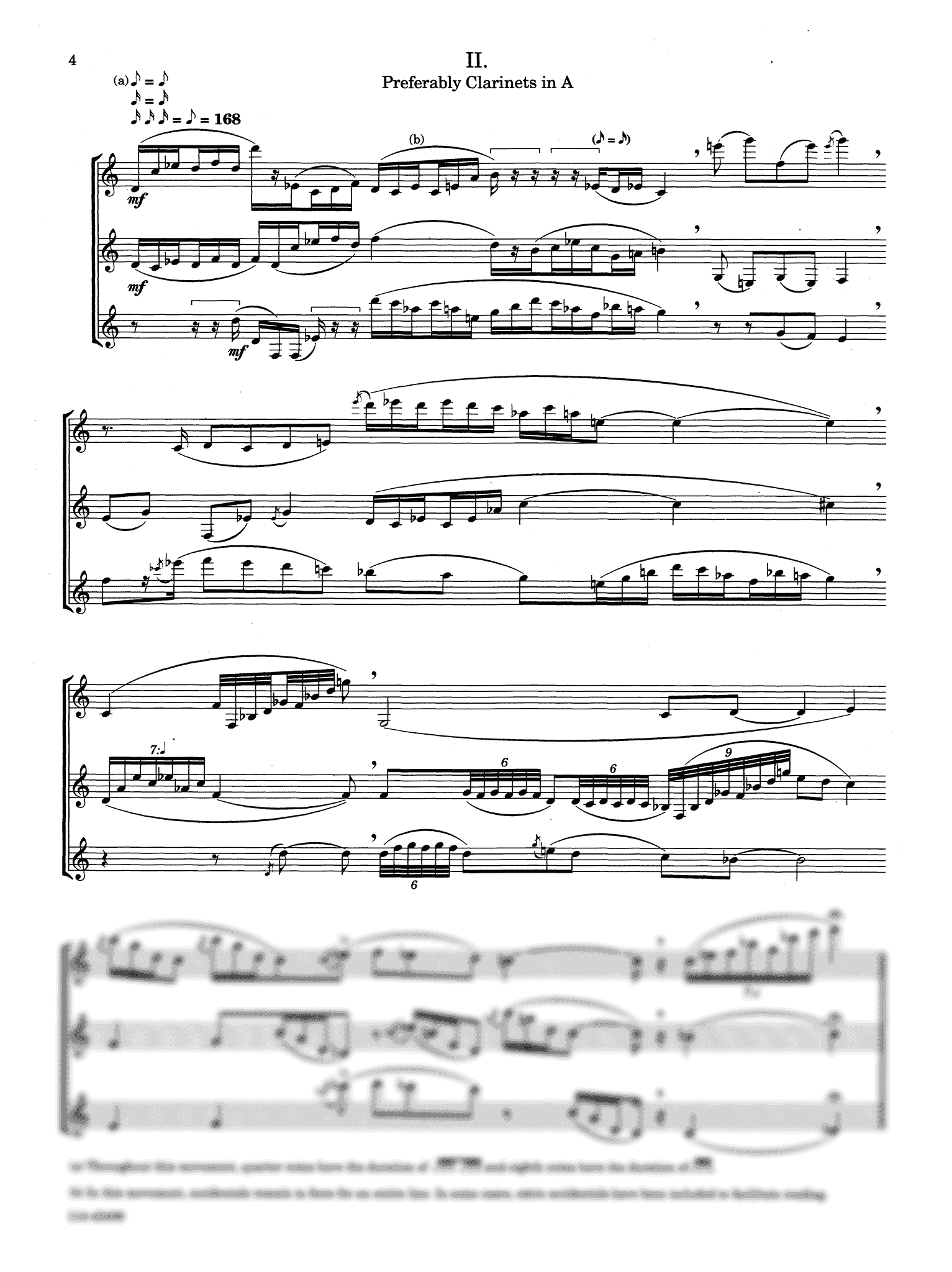 Stravinsky Three Pieces arranged for 3 Clarinets Barrett - Movement 2