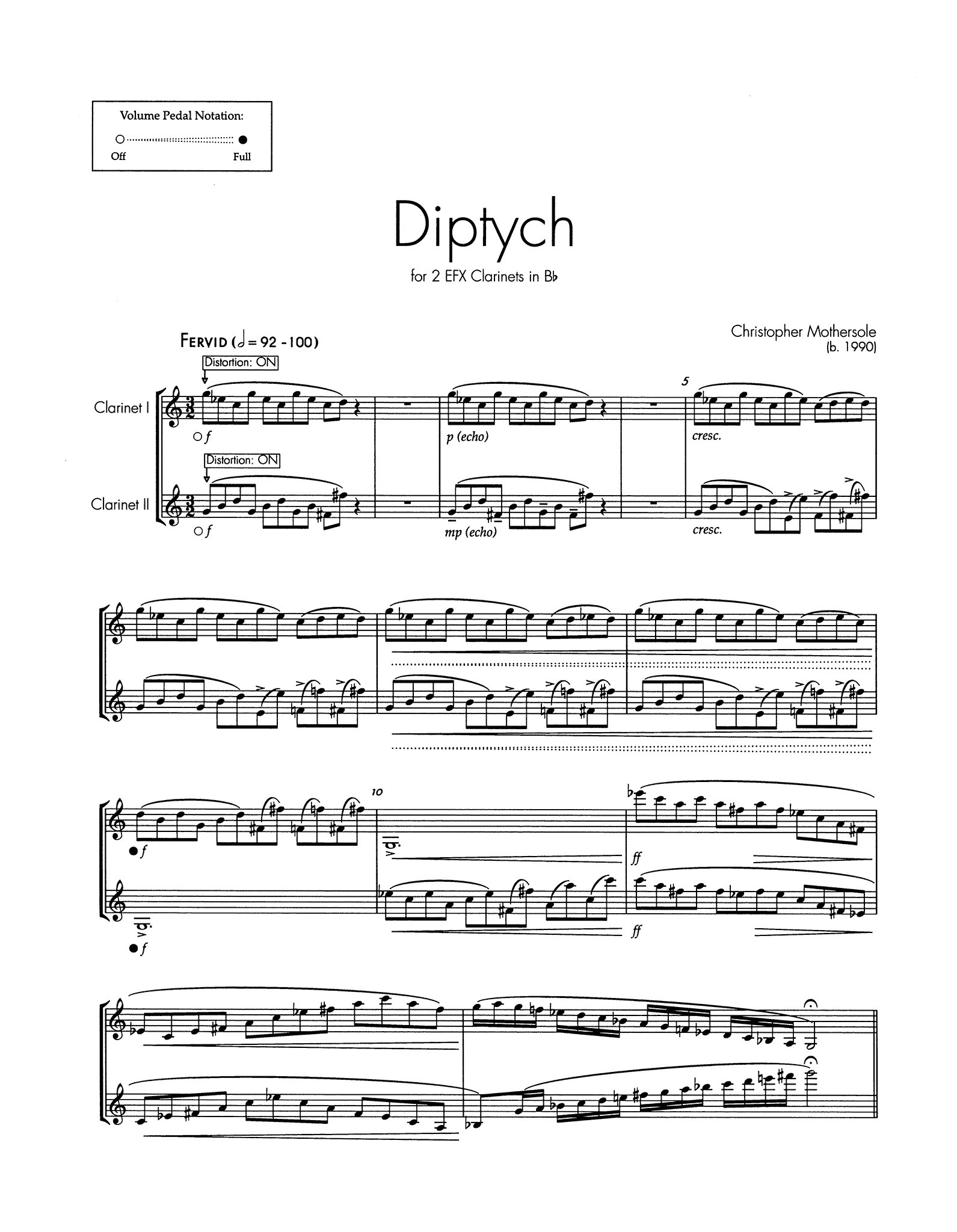 Mothersole, Christopher Diptych, for Duet & Effects CAMco