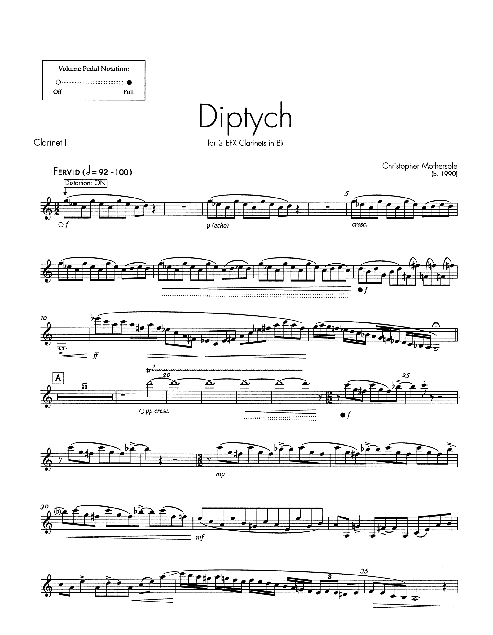 Mothersole, Christopher Diptych, for Duet & Effects CAMco