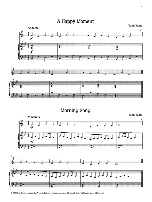 Chinese Tunes for Clarinet beginner collection Yuan Ruosha page 3