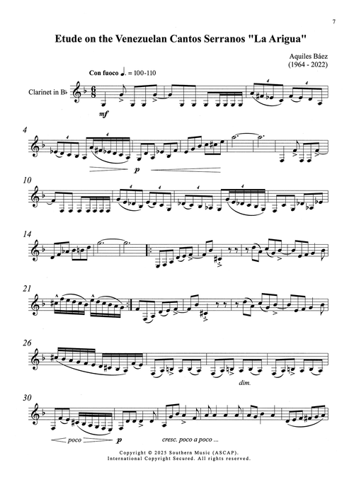 12 Études for Clarinet in Venezuelan Style Carmen Borregales page 7