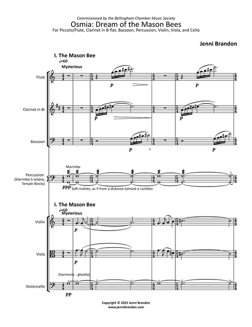 Brandon Osmia Dream of the Mason Bees flute version - section 1