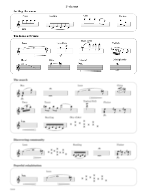 Mara Helmuth & Andrea Vos-Rochefort Water Birds clarinet & fixed audio page 1