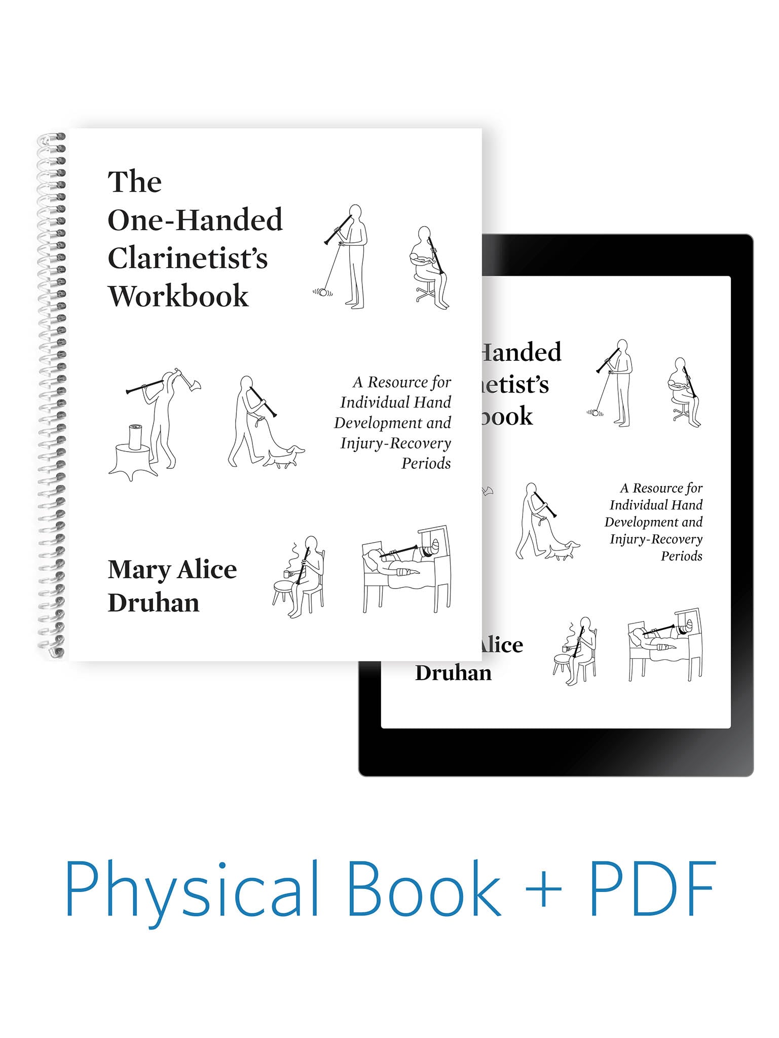 Druhan One Handed Clarinetist’s Workbook physical book and digital format
