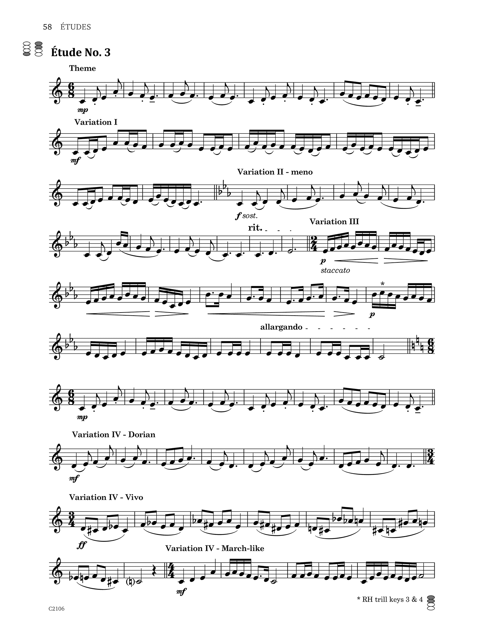 Druhan One Handed Clarinetist’s Workbook page 58 original etudes
