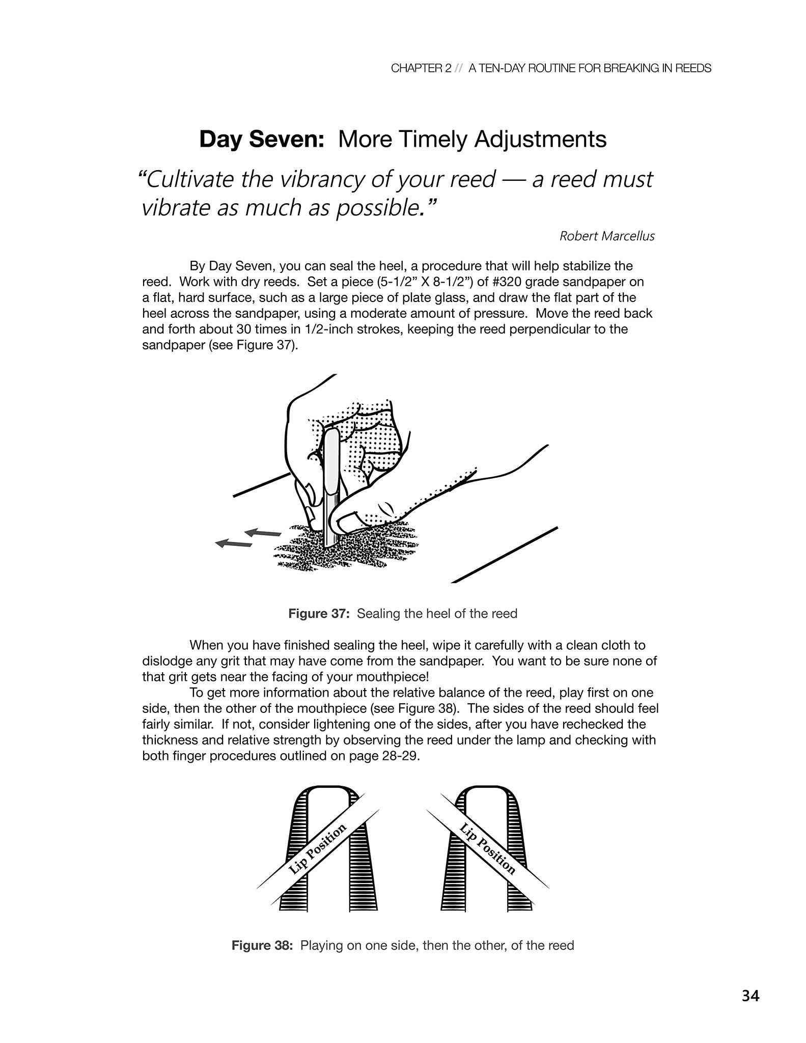 Larry Guy Selection, Adjustment, Care Single Reeds Page 34