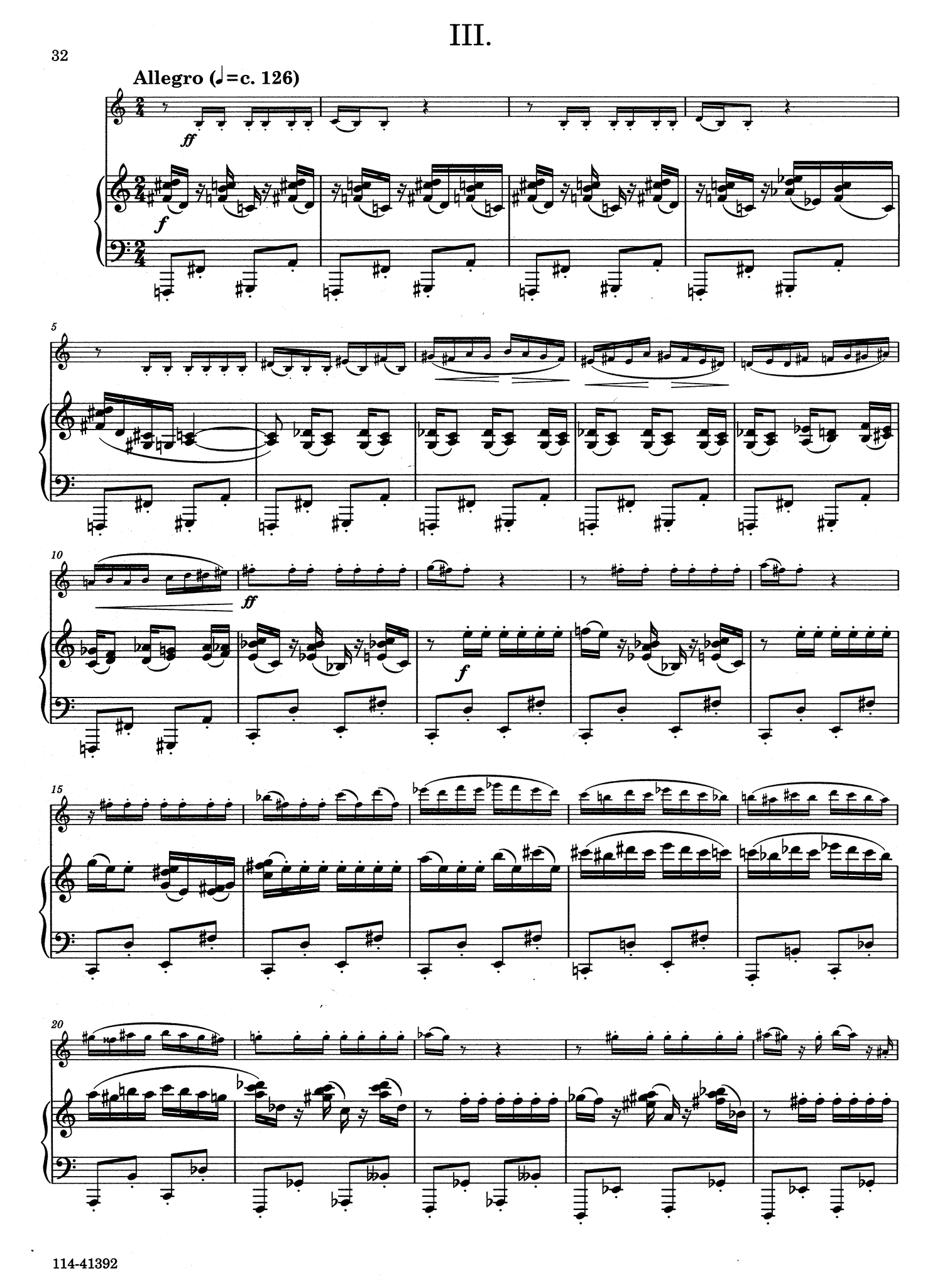 Clarinet Concerto, Op. 110 - Movement 3